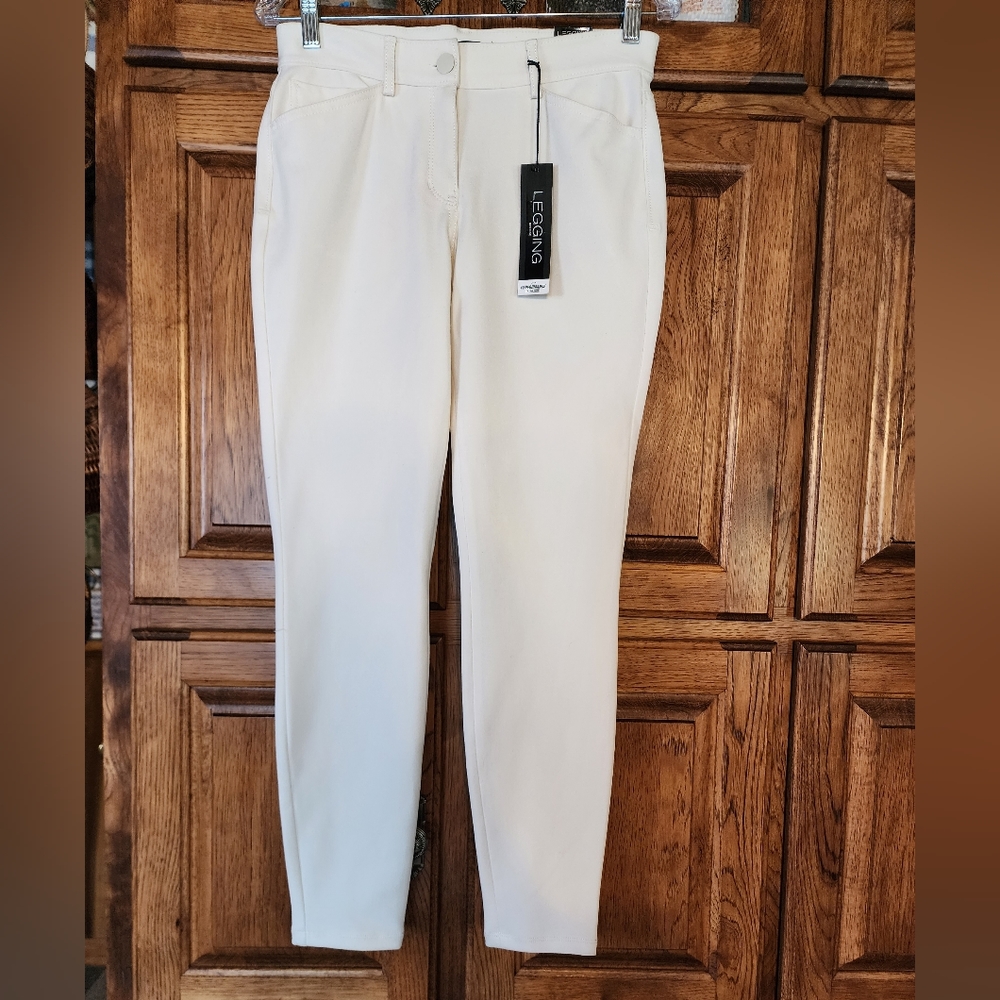 Express Women's Performace Leggings White Mid-Rise Size 4R